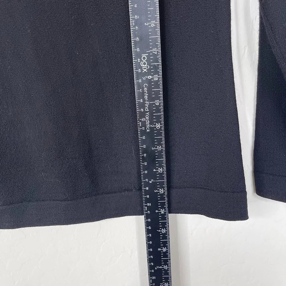 Zanone Womens Wool Crew Neck Sweater Black Quiet Luxury Minimalist Capsule Sz 42 - Picture 8 of 12